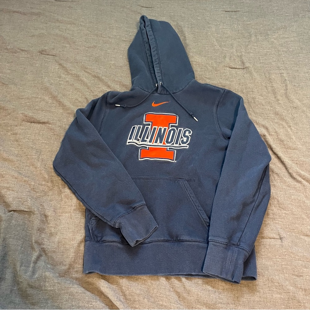 nike center swoosh illinois hoodie sweatshirt